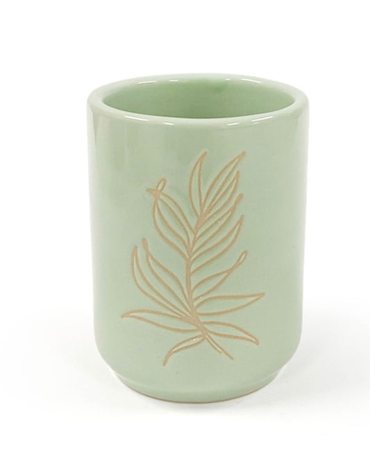 Black Friday Sale Mini Fern Light Green and Pink Candle